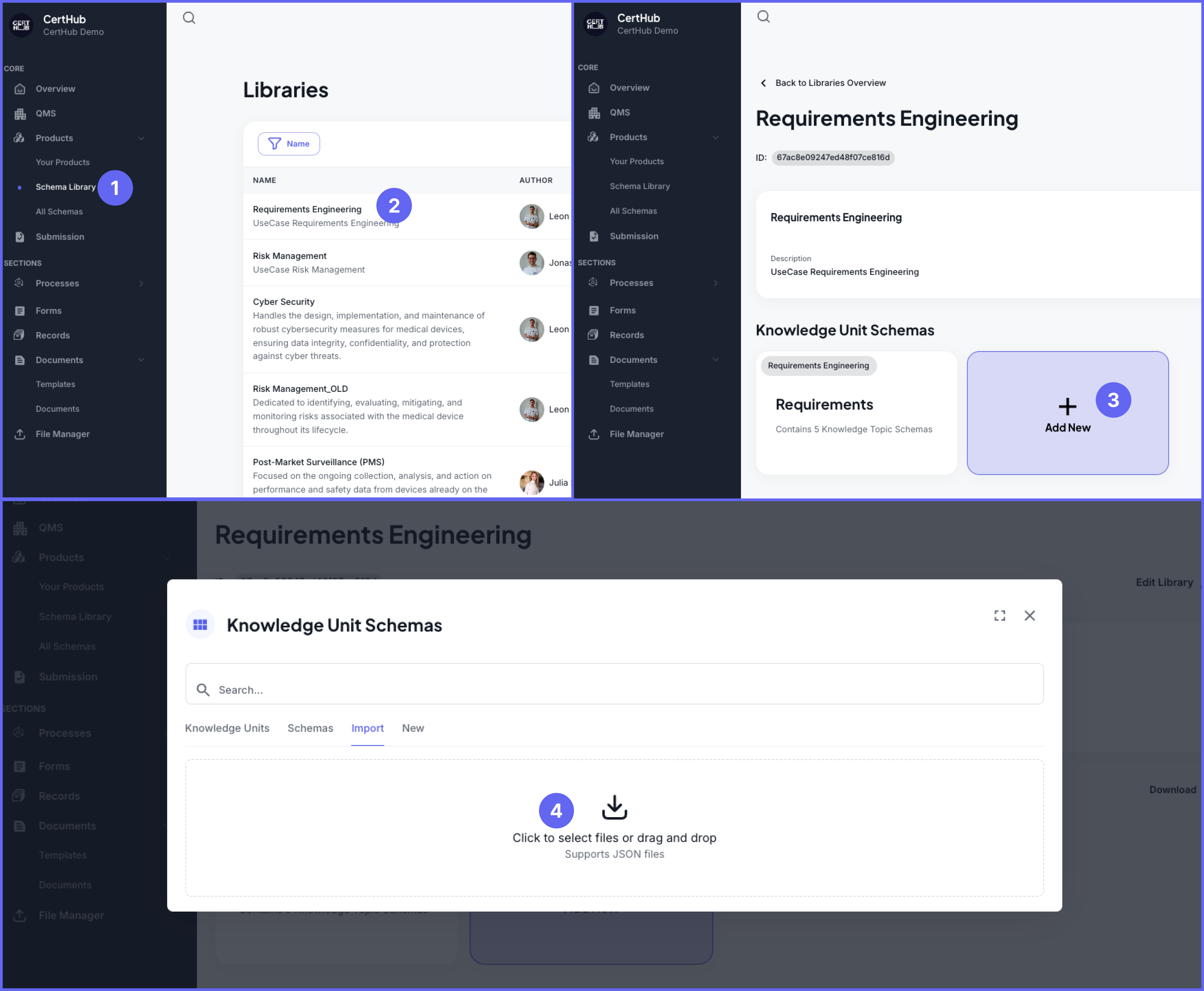 Knowledge Unit Schema Import