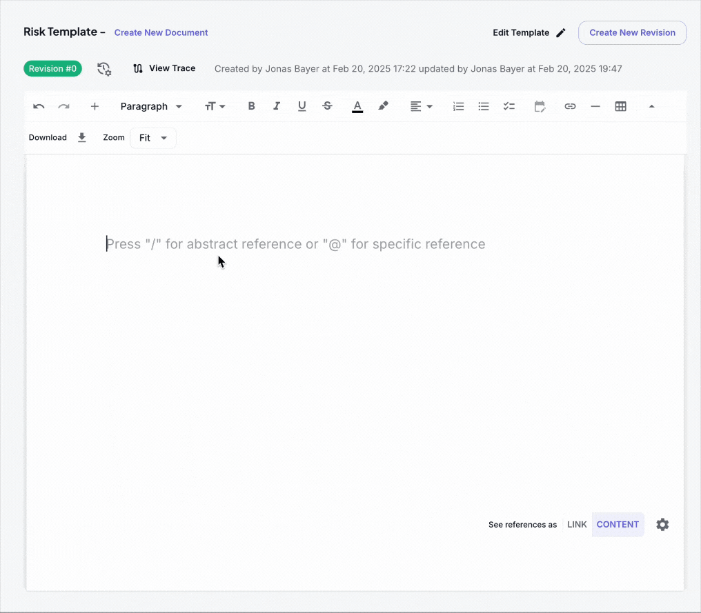 Dynamische Referenz einfügen