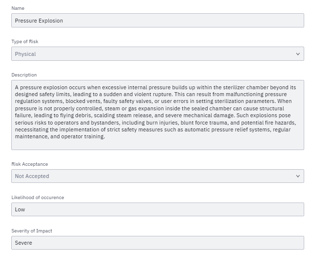 Specific Risk Instance